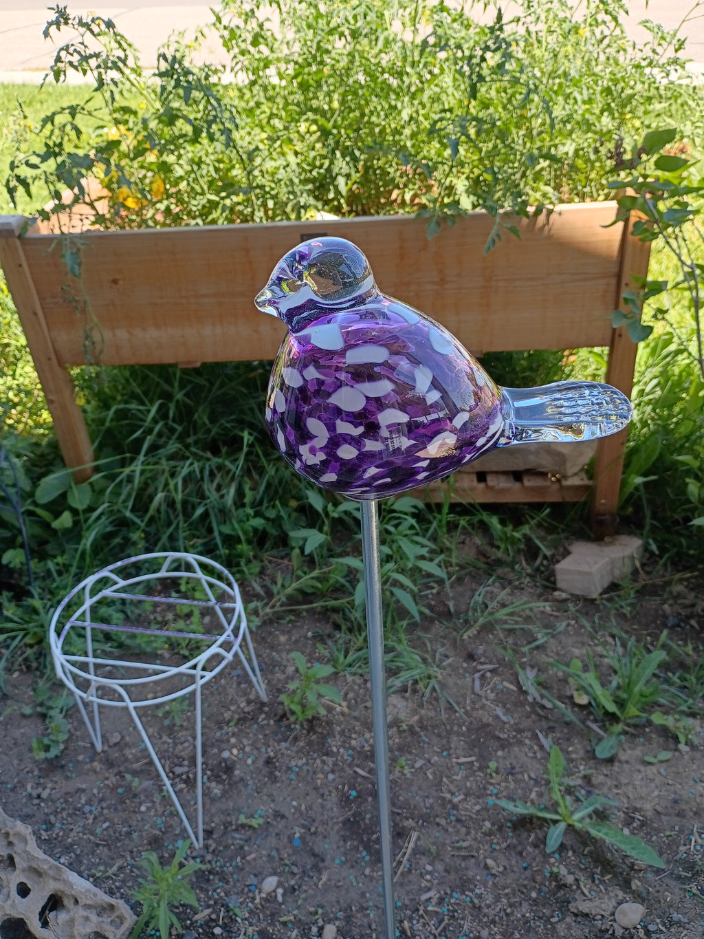 Garden Birdies! Purple, White