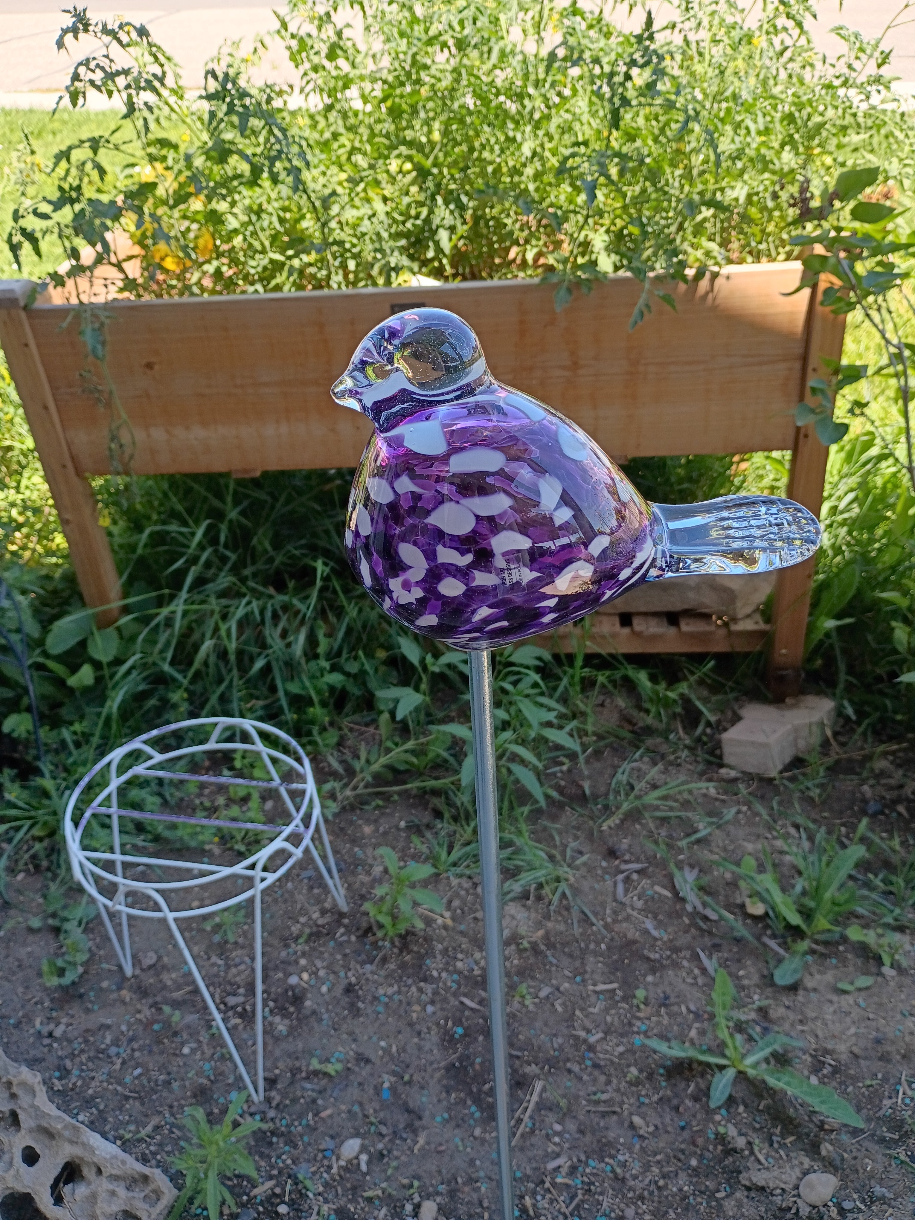 Garden Birdies! Purple, White