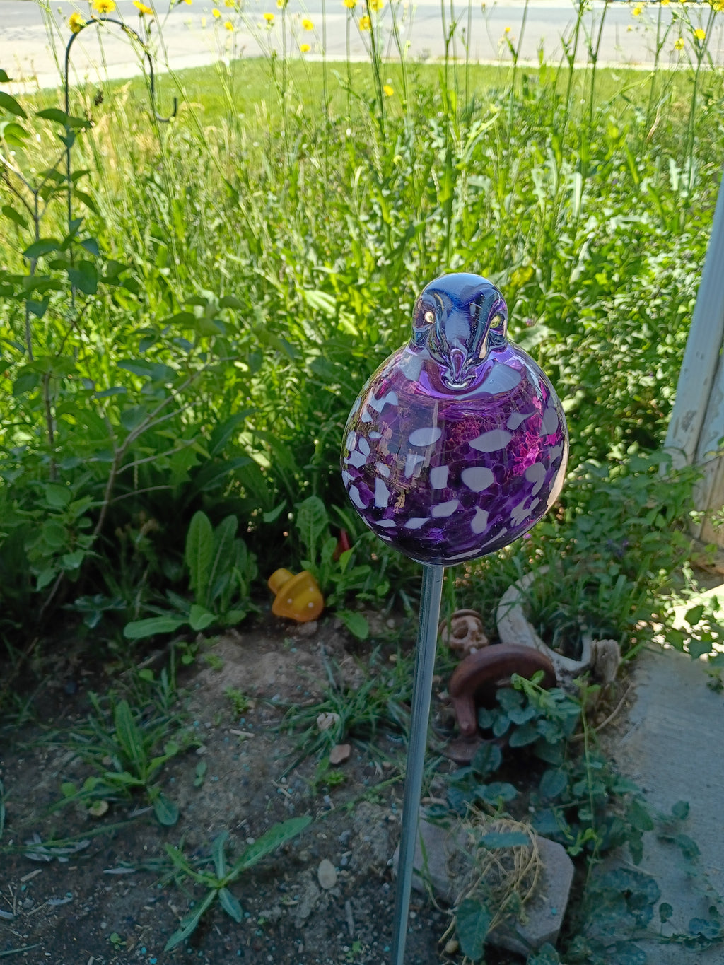 Garden Birdies! Purple, White