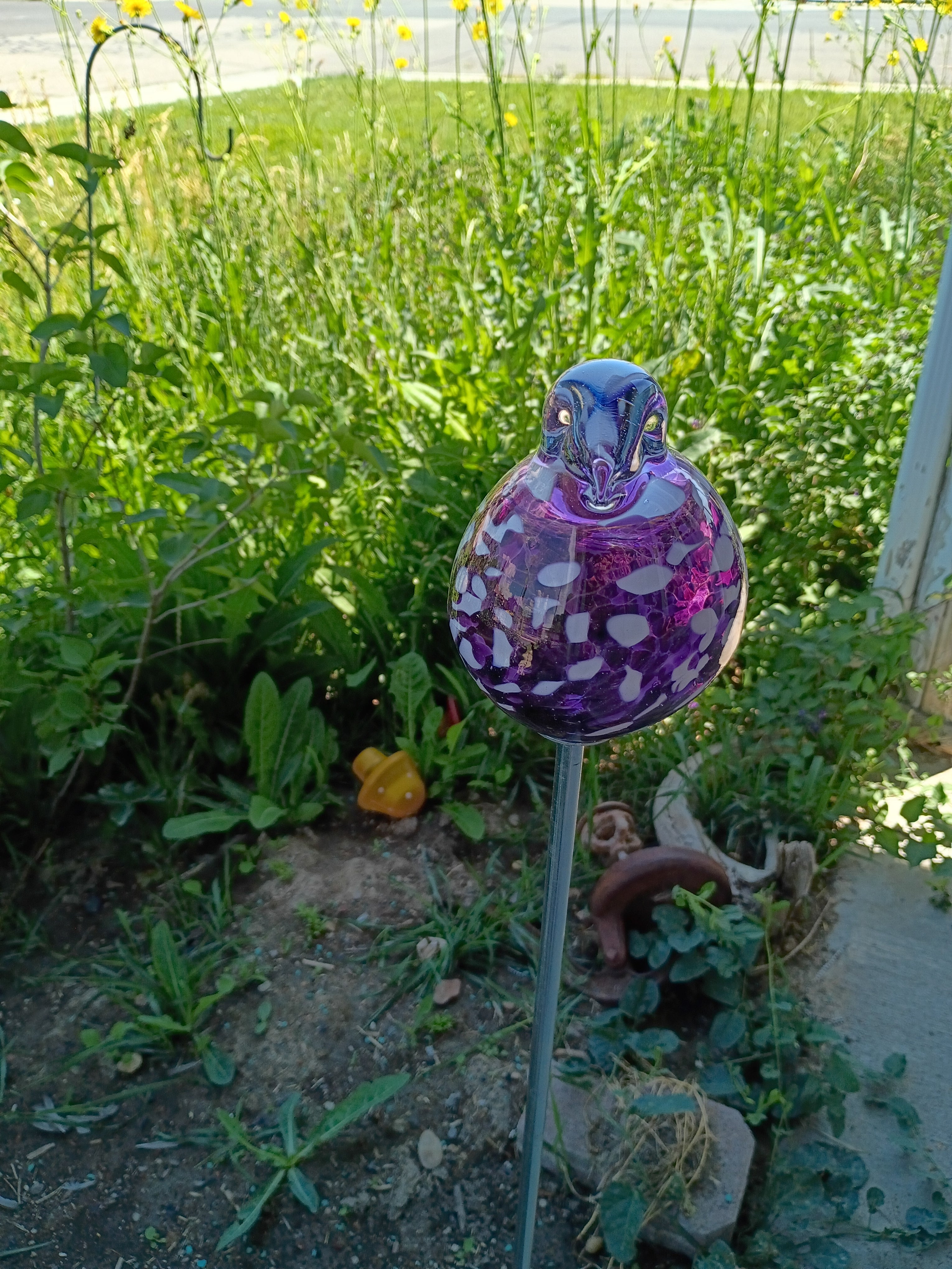 Garden Birdies! Purple, White