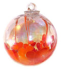 6" Medusa Spirit Ball, Opal Orange & Coral Red