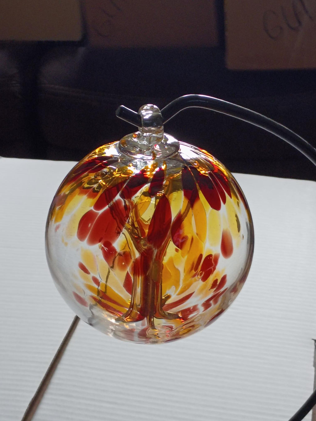6" Tree of Life Witch Ball "Brown Gold"