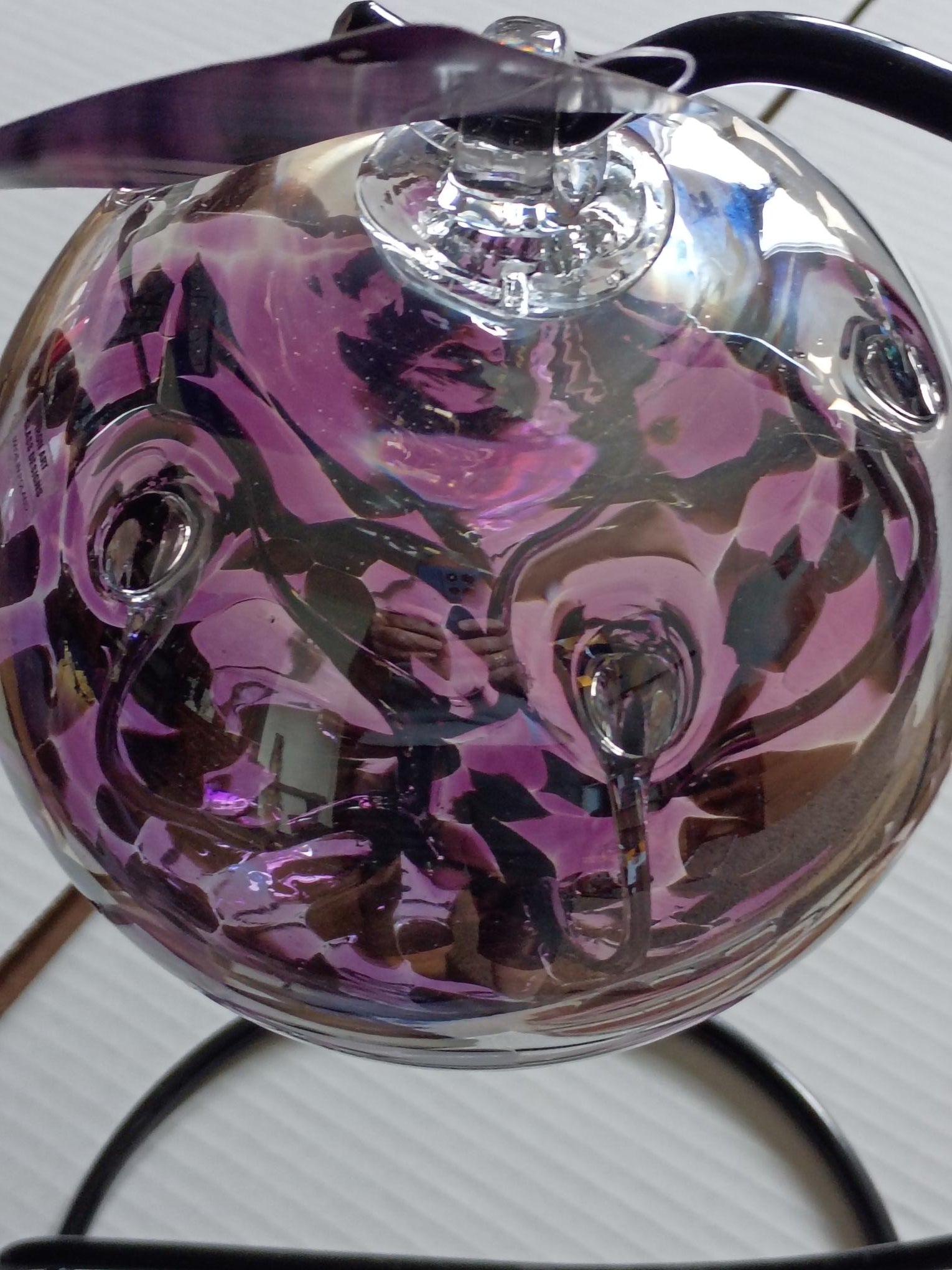 6" Medusa Witch Ball "Purple Black"