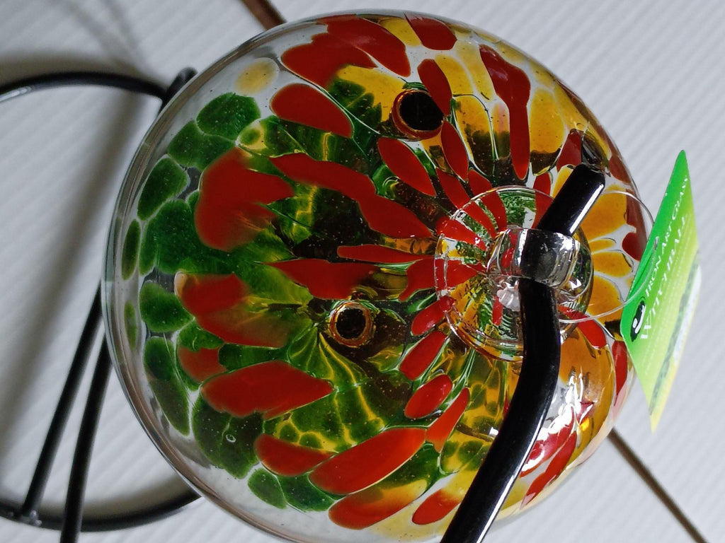 6" Tree of Life Witch Ball "Red Green"