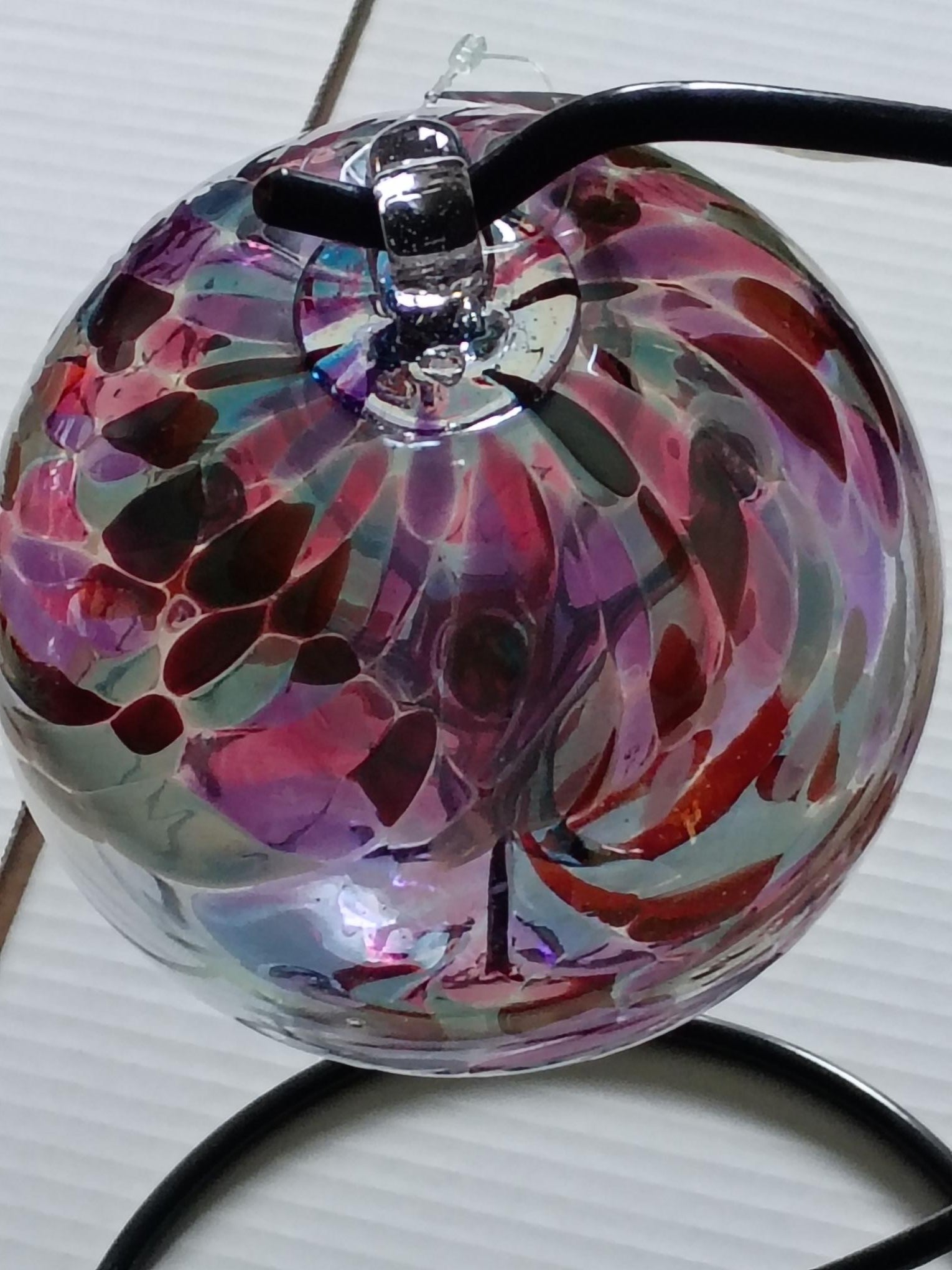 6" Tree of Life Witch Ball "Blood Red"