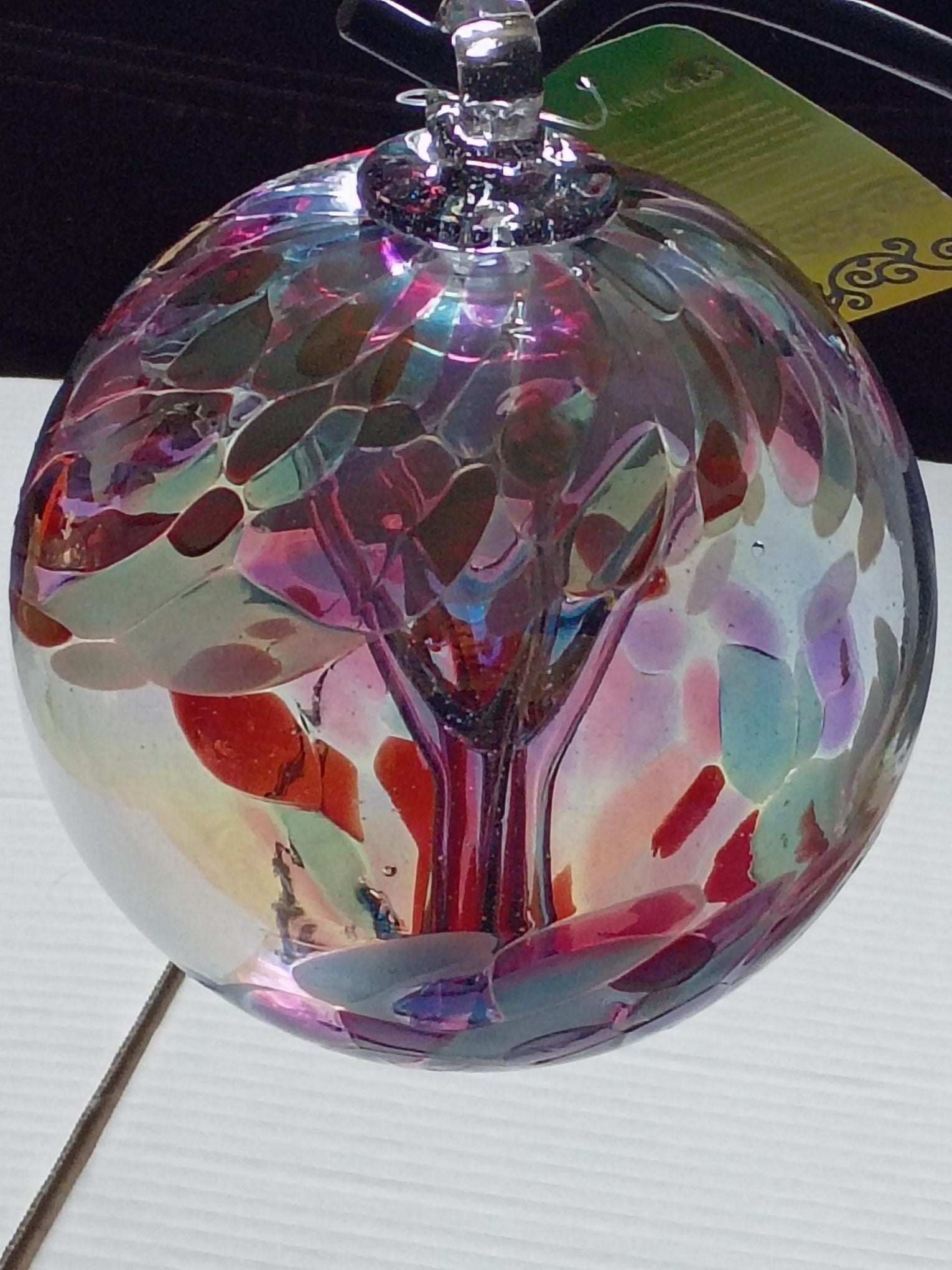 6" Tree of Life Witch Ball "Blood Red"