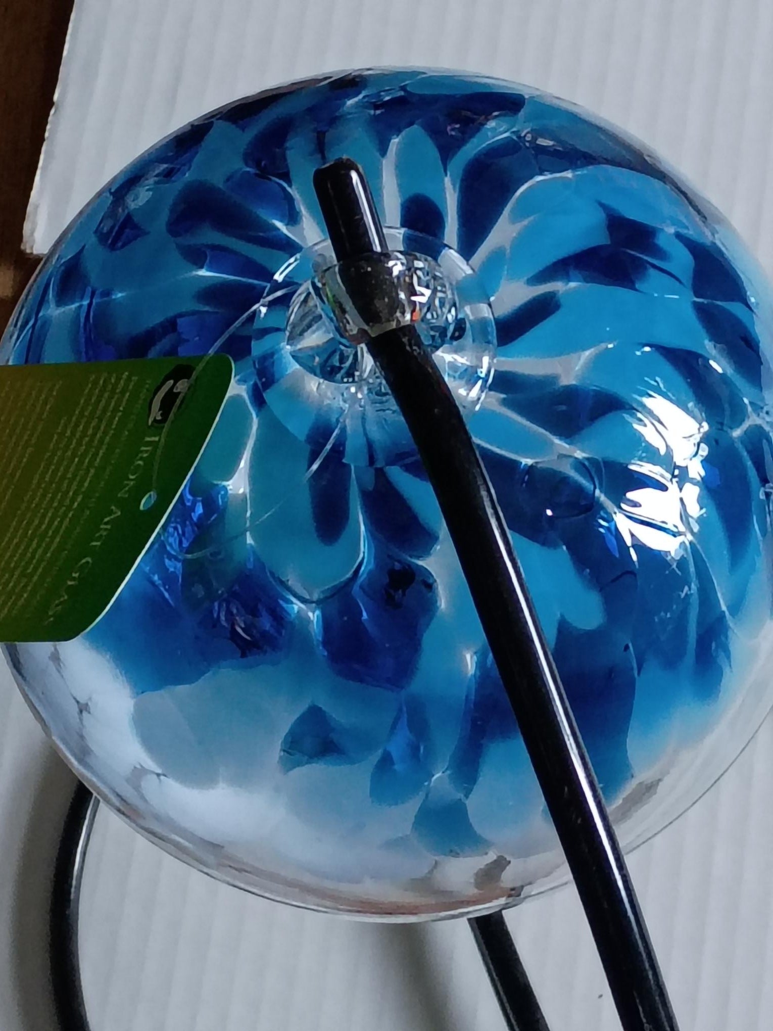 6" Tree of Life Witch Ball "Blue White"