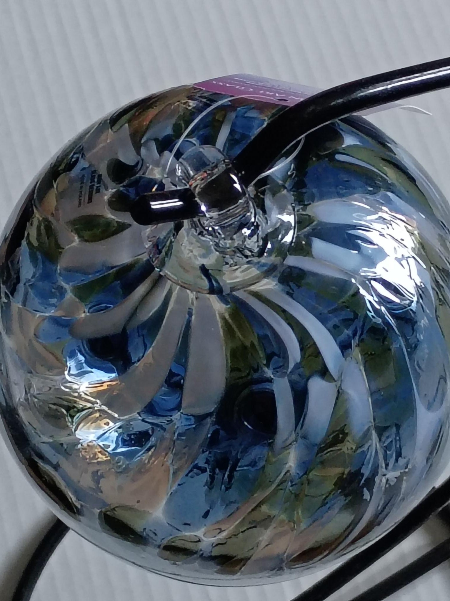 6" Tree of Life Witch Ball "Green Blue"