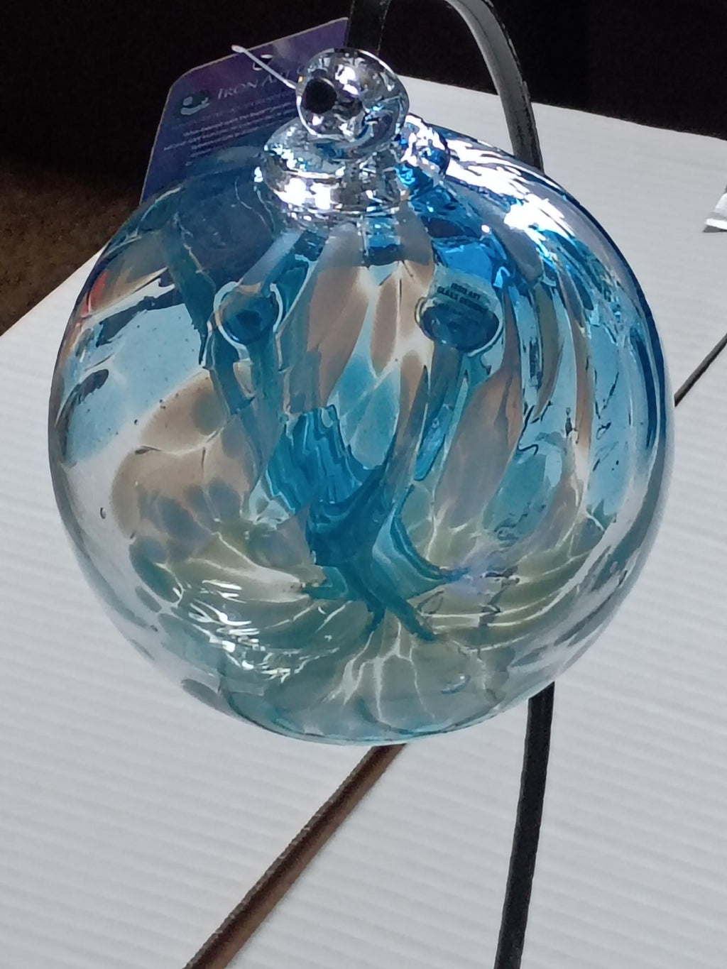6" Tree of Life Witch Ball "Blue Grey"