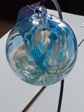 6" Tree of Life Witch Ball "Blue Grey"