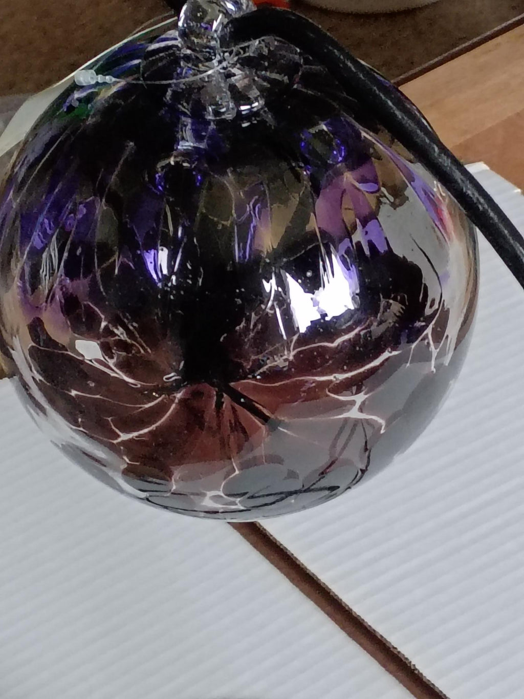 6" Tree of Life Witch Ball "Purple Red"
