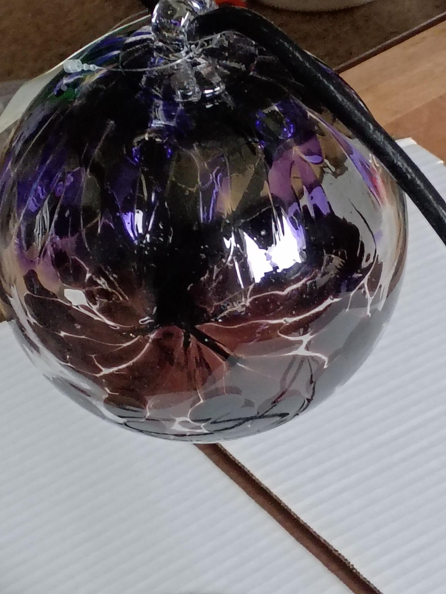 6" Tree of Life Witch Ball "Purple Red"