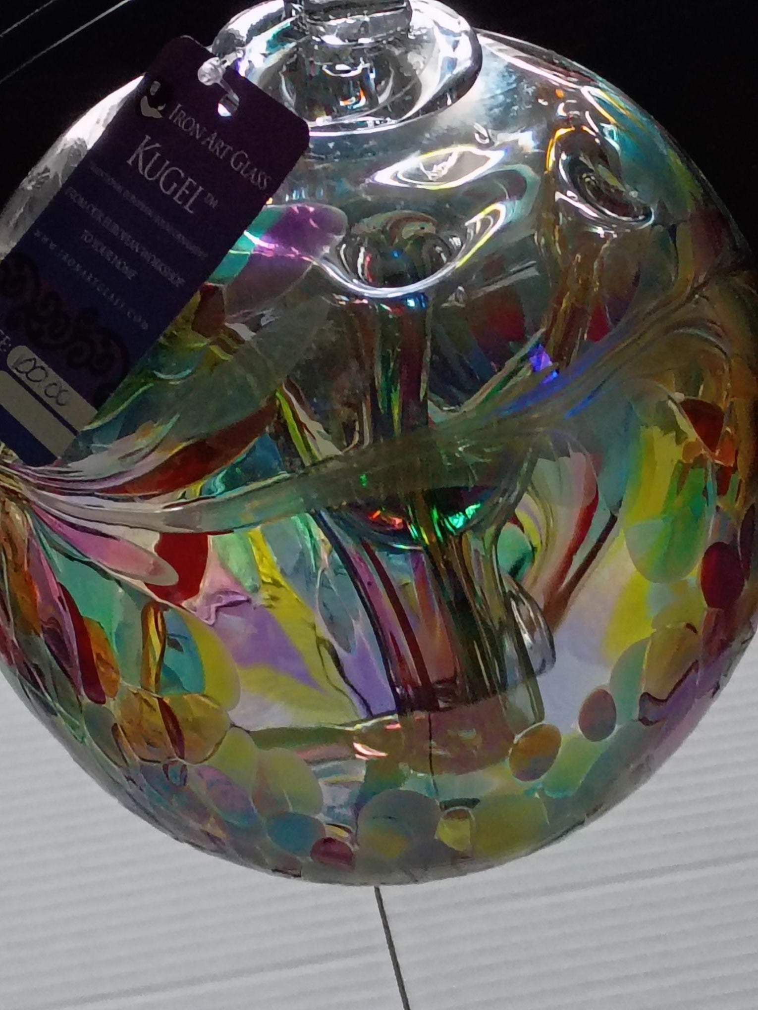 10" Tree of Life Witch Ball "Multi-Color Clear"