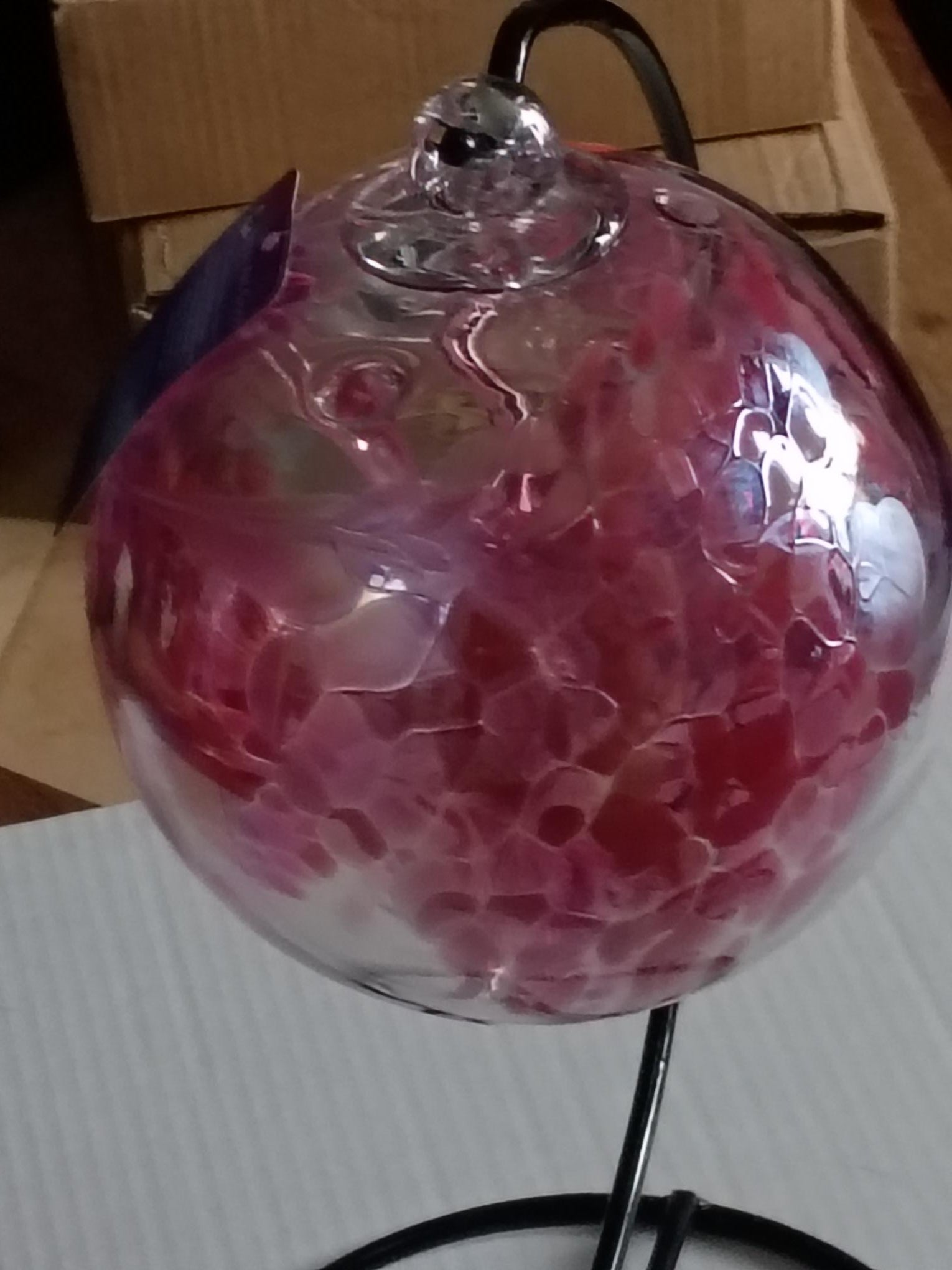10" Tree of Life Witch Ball "Rose"