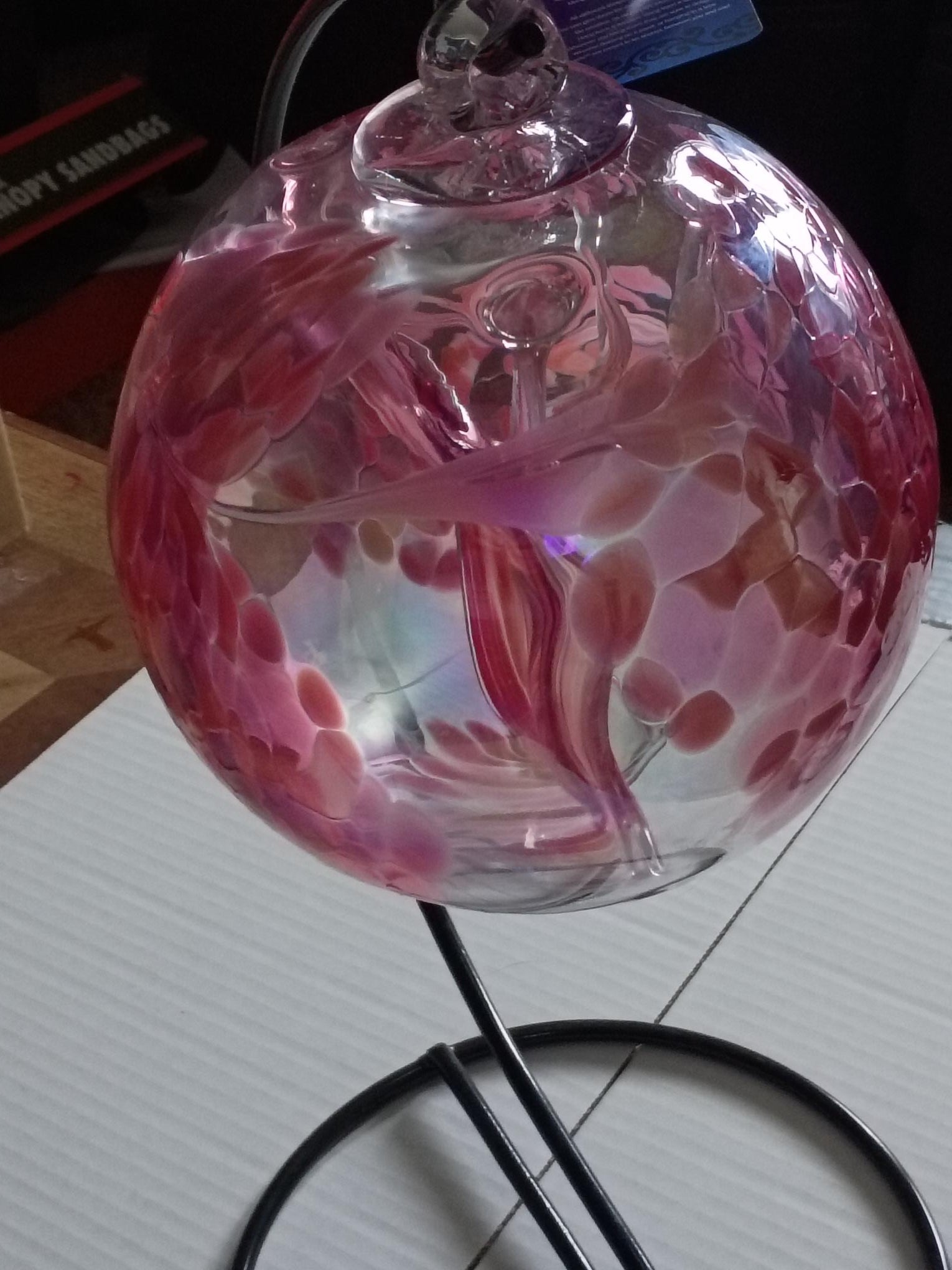10" Tree of Life Witch Ball "Rose"