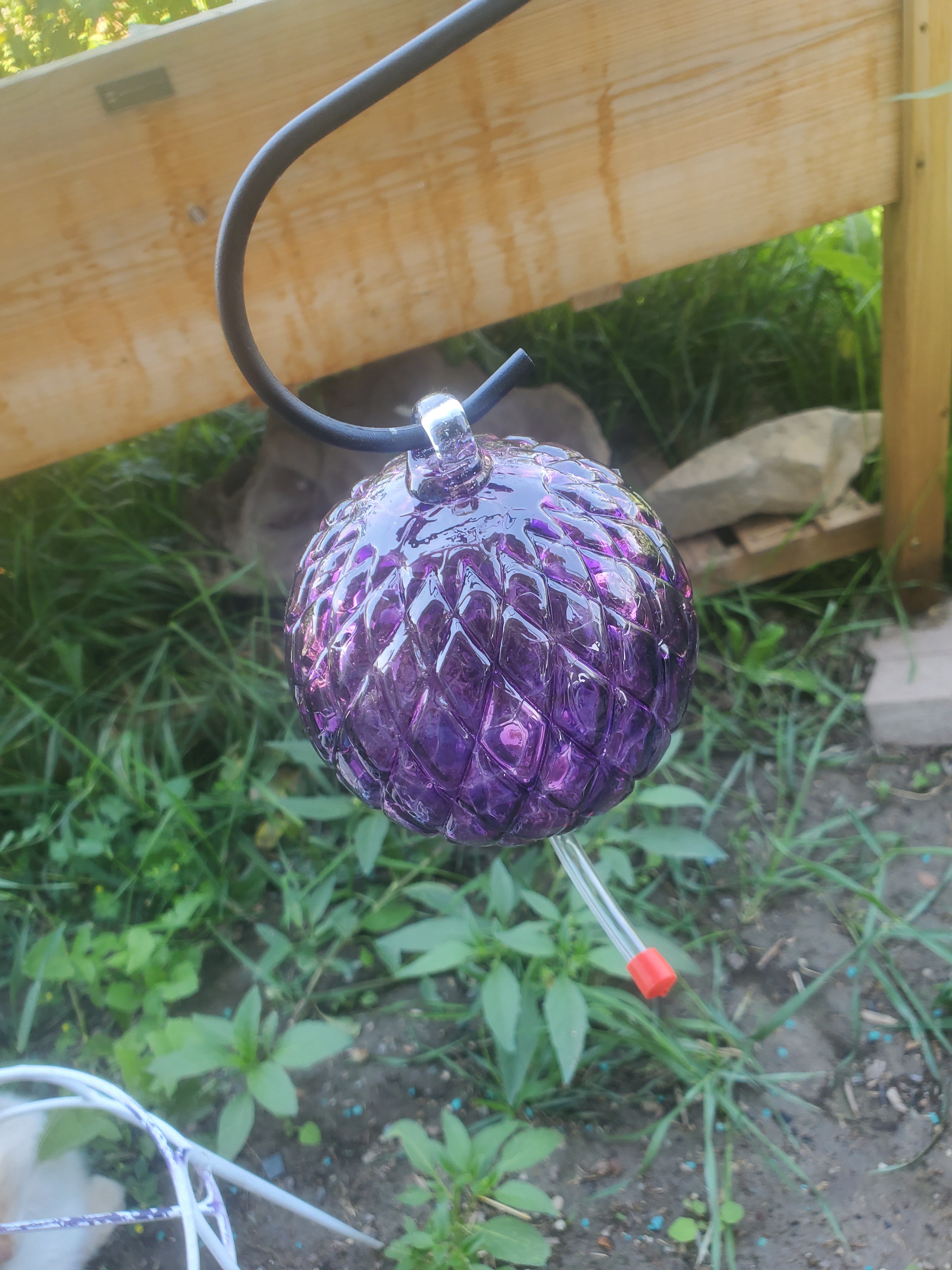 Hummingbird Feeder "PURPLE"  Diamond Optic Hyacinth